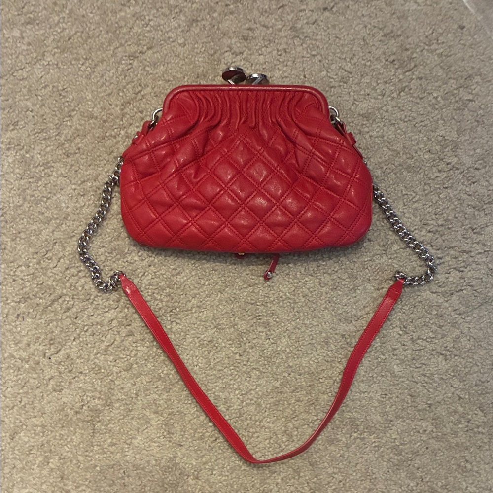 Marc Jacobs Red Quilted Clutch
